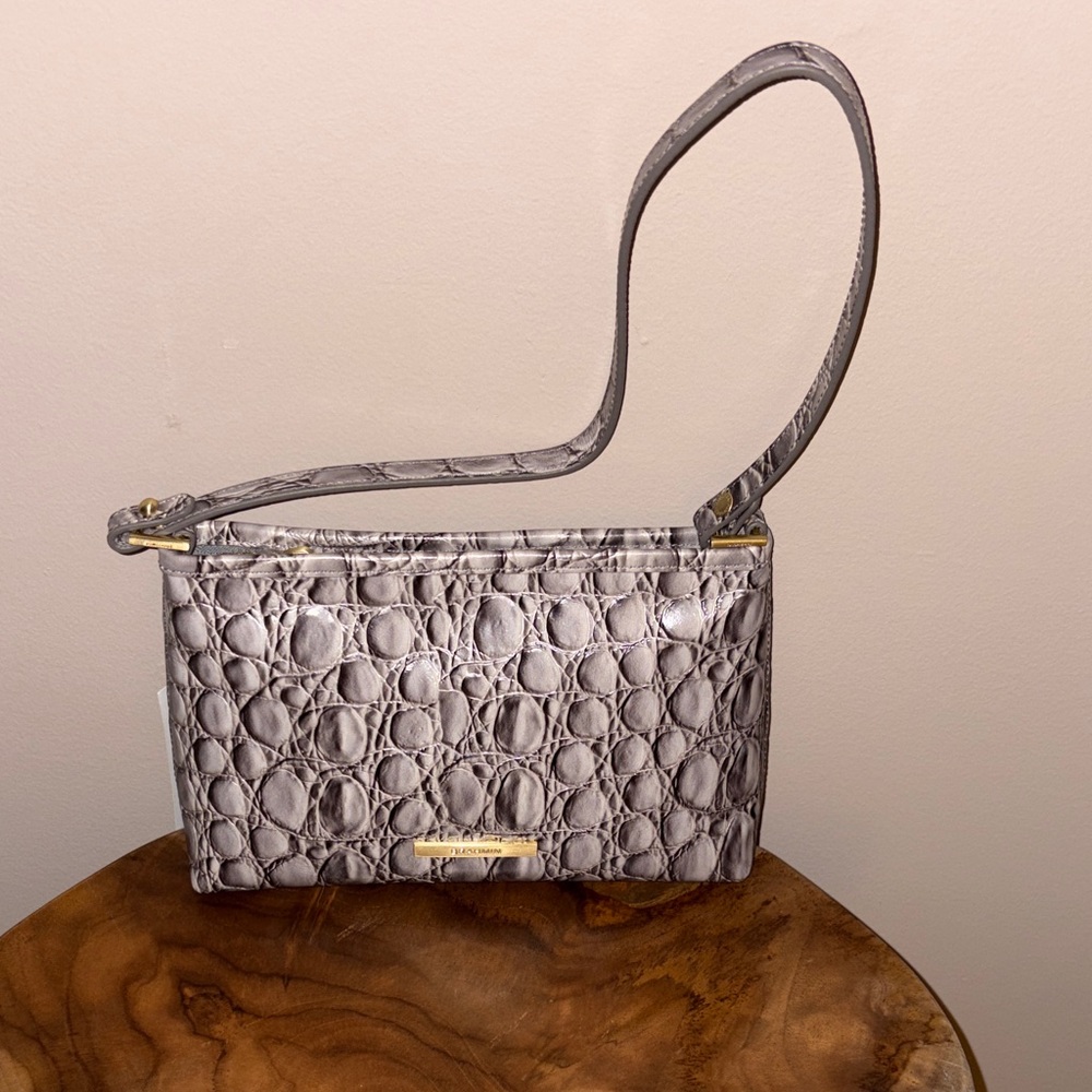 Brahmin Vanderbilt Collection Lorelei Shoulder Bag in Dove  NWT